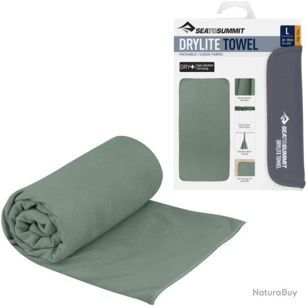 Serviette microfibre Sea to Summit Drylite Towel L 60x120 verte