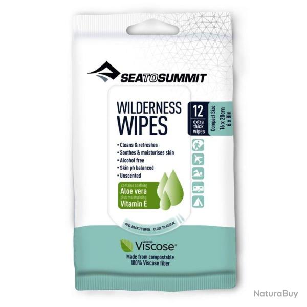 Lingettes lavantes Sea to Summit Wilderness Wipes Taille M (lot de 12)