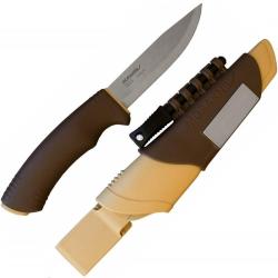 Couteau de Survie Mora Bushcraft Survival marron et sable d&eacute;sert