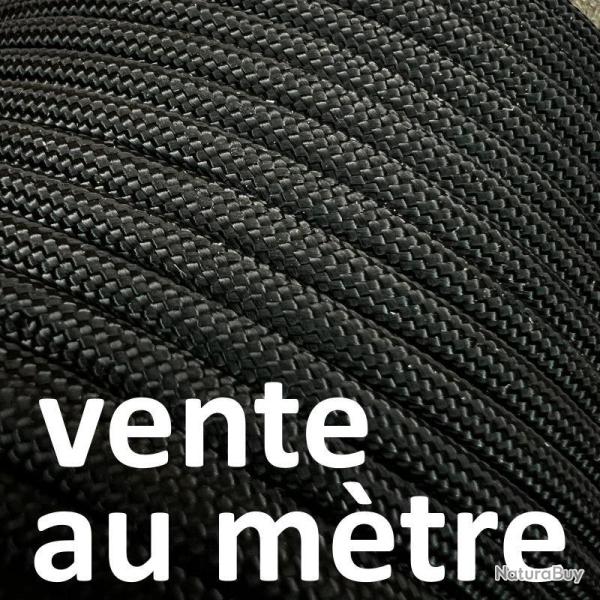 Cordelette paracorde 550 4 mm EDCX Nylon Paracord noire (au m�tre)
