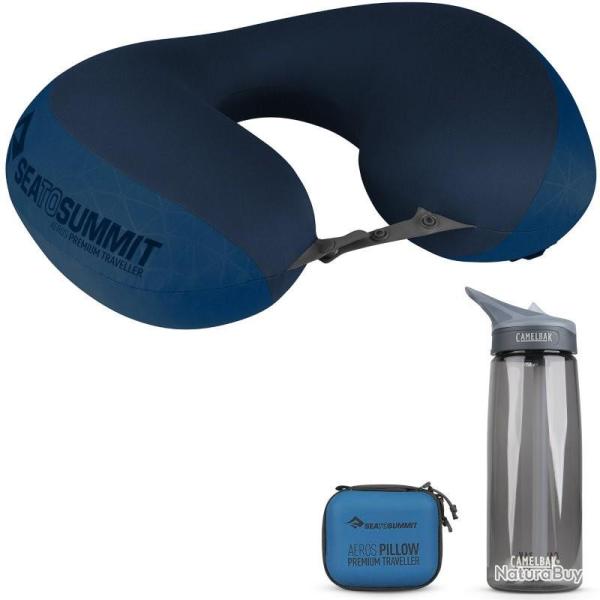 Oreiller de voyage Sea to Summit Aeros Premium Traveller Pillow bleu