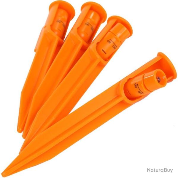 4 piquets de tente Regatta lumineux 150mm LED Pegs