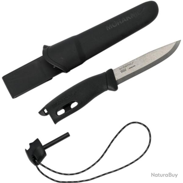 Couteau de survie Mora Companion Spark noir