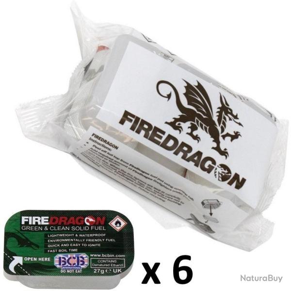 Combustible gel Fire Dragon en lot de 6 tablettes