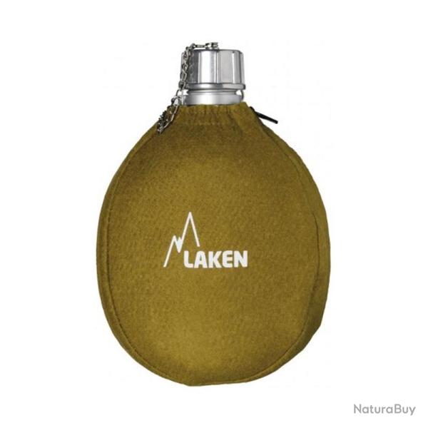 Gourde alu Laken Cantimplora avec housse kaki 1L
