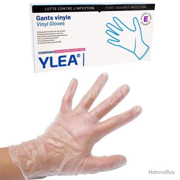 Gants en vinyle YLEA sous sachet individuel