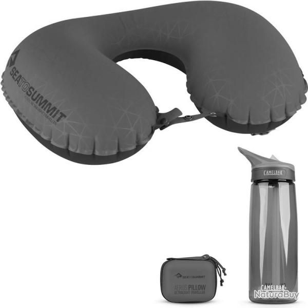 Oreiller de voyage Sea to Summit Aeros Ultralight Traveller Pillow gris