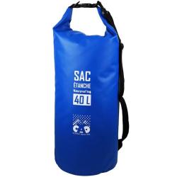 Sac &eacute;tanche 40L CAO bleu avec bandouli&egrave;re