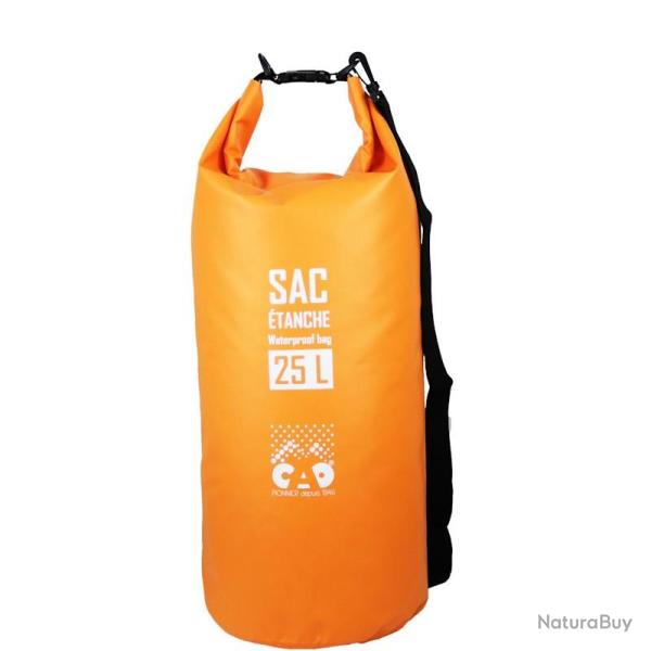 Sac �tanche 25L CAO orange avec bandouli�re