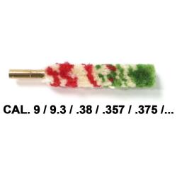 Ecouvillon laine calibre 9mm / 9.3 / .36 / .38 / .357 / .375 - Vendu &agrave; l'unit&eacute;