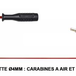 Baguette nettoyage acier gain&eacute; PVC pour carabines petit calibre 4,5mm / 17HMR