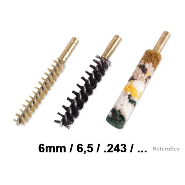 Lot de 3 �couvillons de nettoyage calibre 6mm / 6,5 / .243