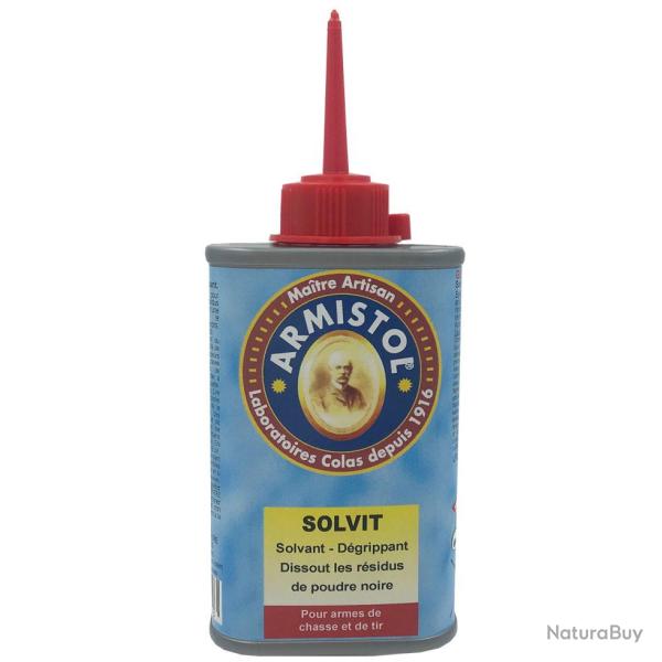 Burette solvant poudres et dplombant spcial poudre noire SOLVIT Armistol 120ml
