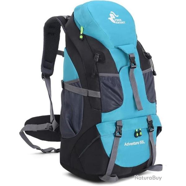 Sac � Dos de Randonn�e 50L L�ger Imperm�able Sports Plein Air Escalade P�che Camping Voyage