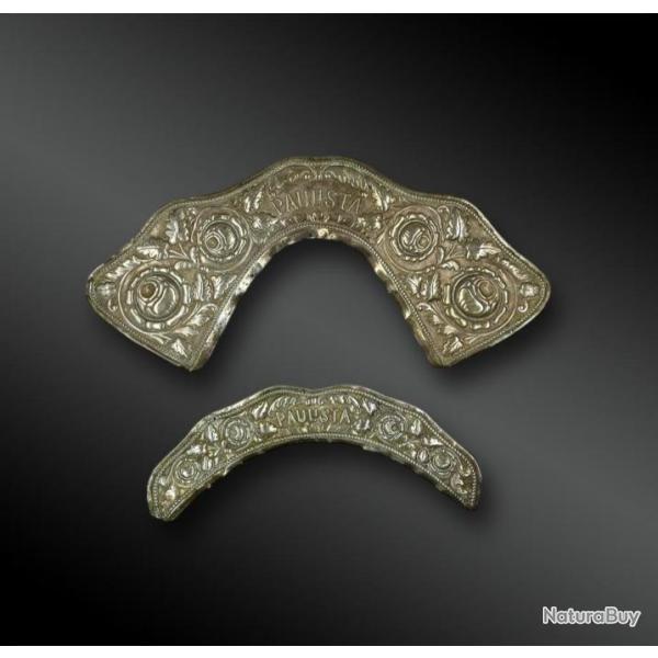 DEUX PLAQUES de SELLE de GAUCHO - Argentine - Vers 1900