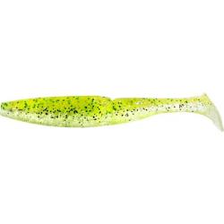 Leurre One Up Shad 4" 107 YELLOW CHART GLITTER
