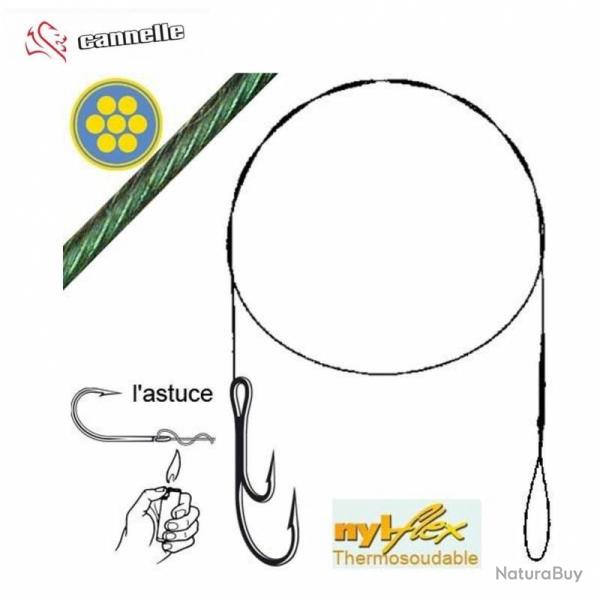 BAS DE LIGNE ACIER NYLFLEX HAMECON RYDER 7kg - H1