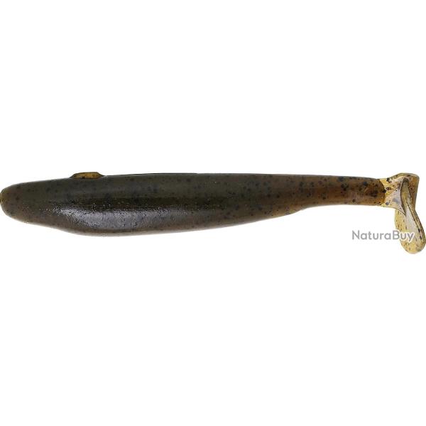 Leurre Souple GAN CRAFT Bariki Shad 3.8" 02 GREEN PUMPKIN SHAD