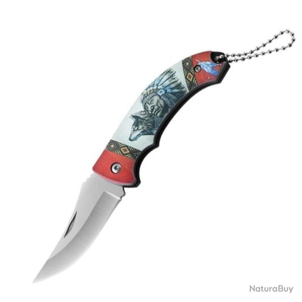 COUTEAU DE POCHE PLIANT EN ACIER INOXYDABLE COULEUR ROUGE