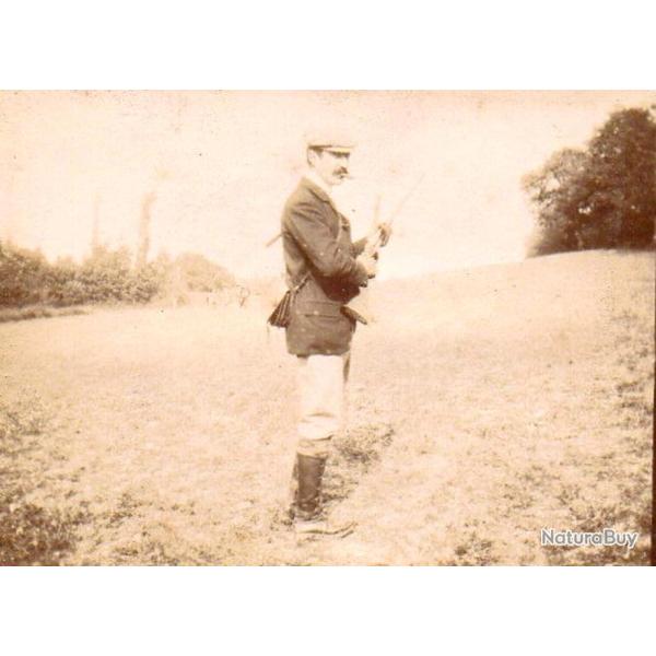 PHOTO CHASSE vers 1880/1900 / Chasseur au fusil1