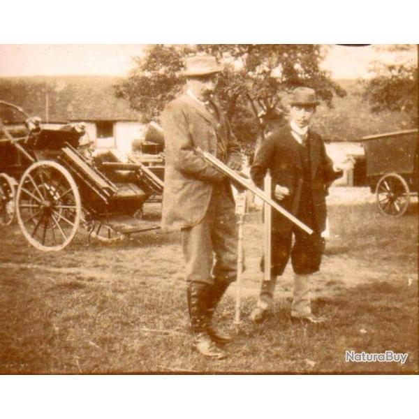 21 / PHOTO CHASSE vers 1880/1900 / groupe de chasseurs D�part pour la chasse