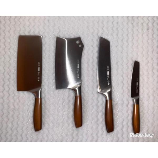 Lots de 4 couteau de cuisine.LAME INOX