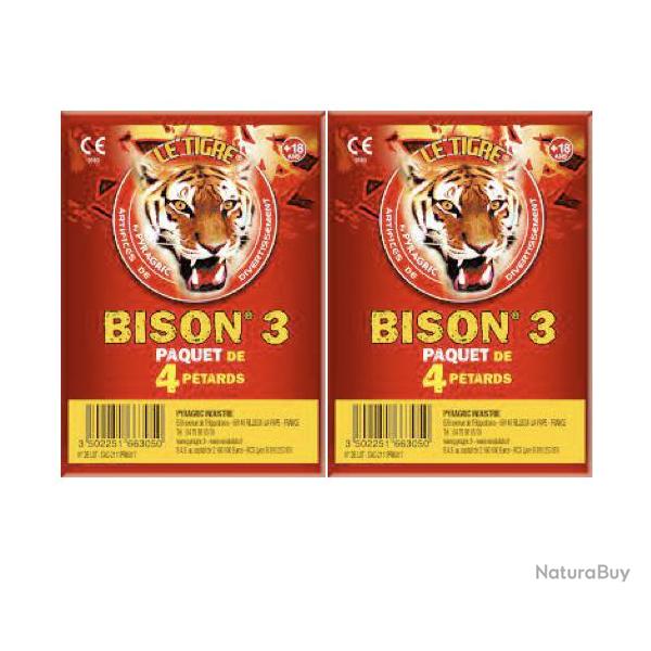 Bison 3 - 2X Paquet de 4 P�tard � m�che Bison 3 - Artifice