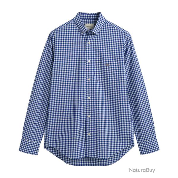 Chemise en popeline  carreaux Vichy Couleur College Blue