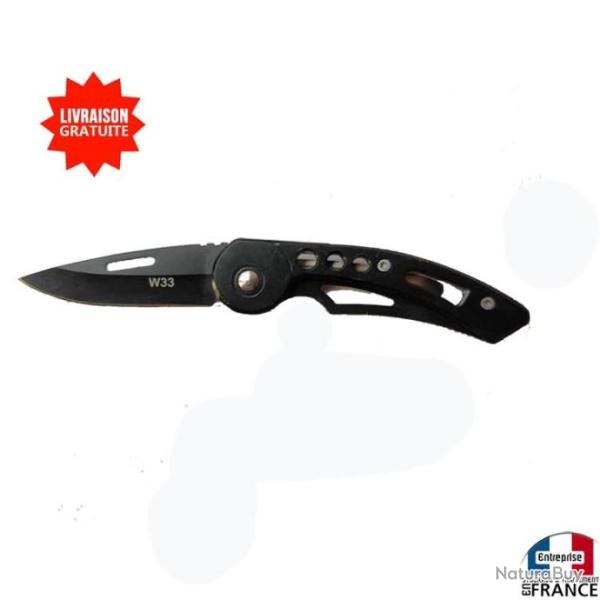 Couteau pliable avec lame inox pour camping boite � gant de poche N�2