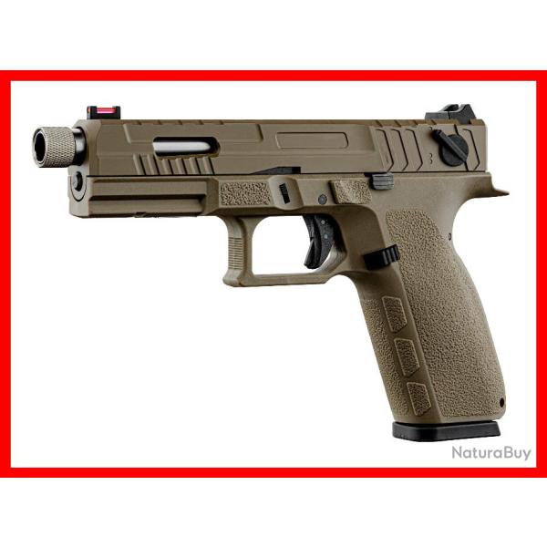 REPLIQUE AIRSOFT KJ WORKS KP-13 FULL AUTO GAZ METAL SLIDE TAN