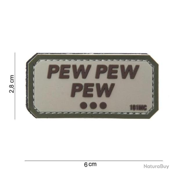 Patch 3D PVC Pew pew pew gris et vert | 101 Inc (0001 0884)
