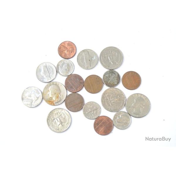 Lot de monnaies am�ricaines ann�es 1960 - 1980. Collection USA
