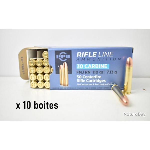 10 Boites de Balles Partizan 30 M1 FMJ 110GR