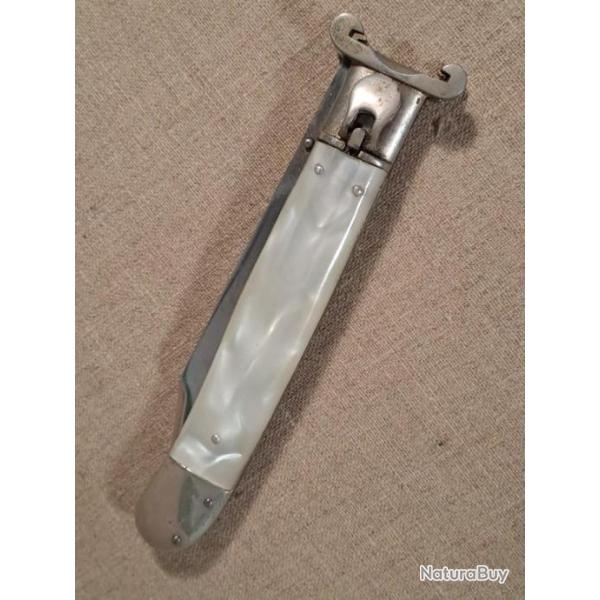 Couteau automatique de Chasse toledo et son �tui cuir d'origine