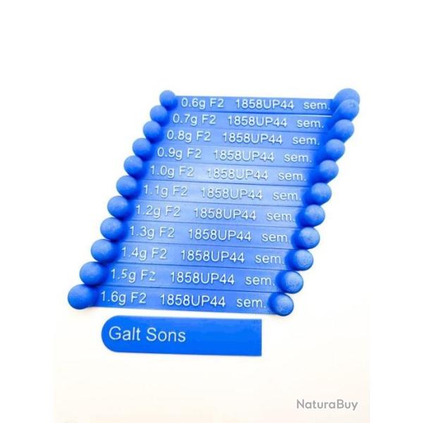 Kit de 11 doubles-dosettes Galt Sons poudre noire PNF2/semoule pour 1858 calibre 44 + araseur
