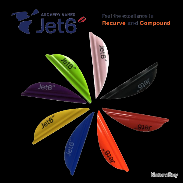 JET6 - Plumes 2" (x50) BLANC DROITIER (RH)