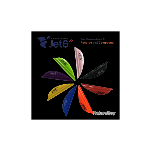 JET6 - Plumes 2.5" (x50) ROUGE GAUCHER (LH)