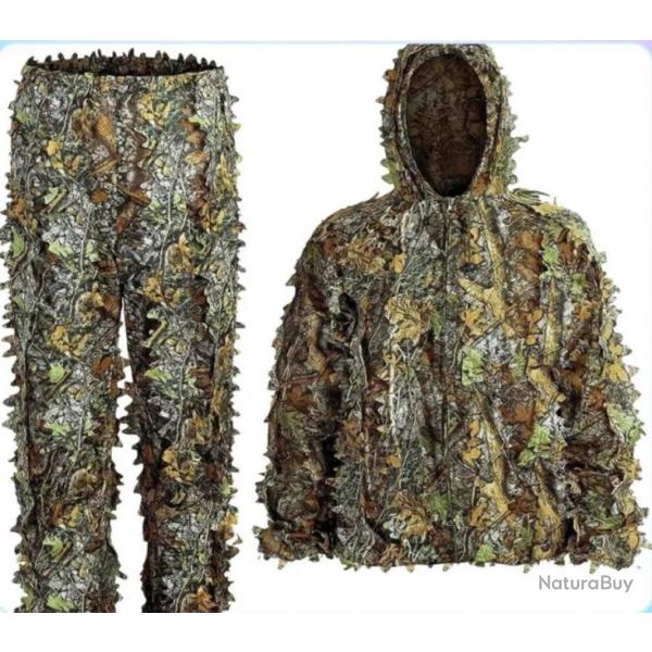 Tenu de camouflage compl�te 3D � feuilles M/L/XL/XXL.