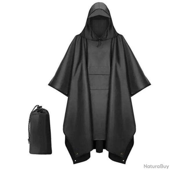 Poncho Cape de Pluie 3-en-1 : Imperm�able Multifonctionnel Plein Air LIVRAISON OFFERTE