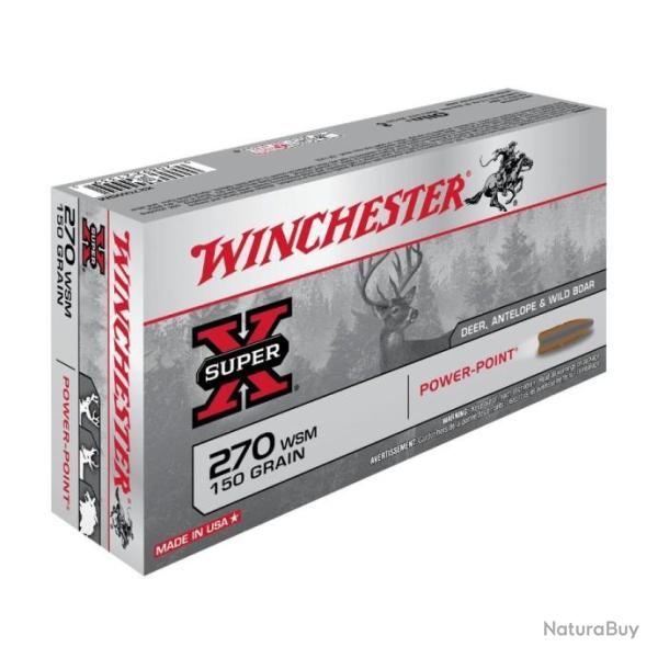 BALLES WINCHESTER POWER POINT , CALIBRE: 270WSM , 150GR.