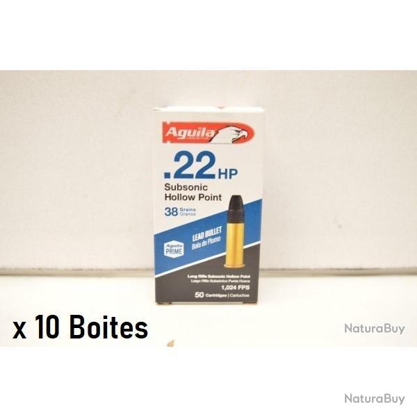500 munitions Aguila subsonique HP38