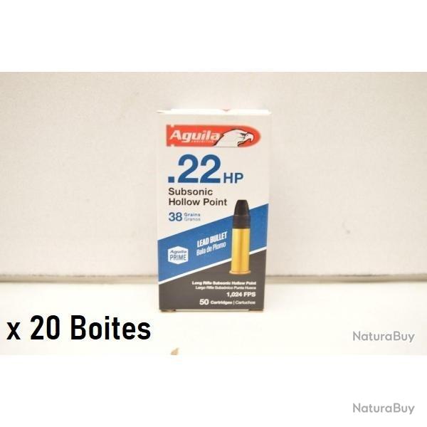 1000 munitions Aguila subsonique HP38