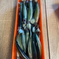 Leurre souple mont&eacute; Delalande vert swat 11cm 20g swat