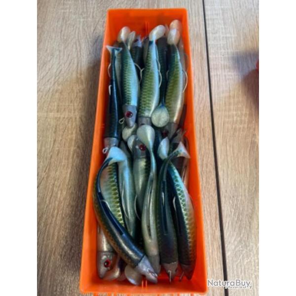 Leurre souple mont� Delalande vert swat 11cm 20g swat