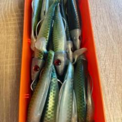 Leurre souple monté Delalande vert swat 11cm 40g