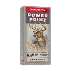 BOITE DE 20 CARTOUCHES WINCHESTER CAL.22-250Rem POWER-POINT 55GR