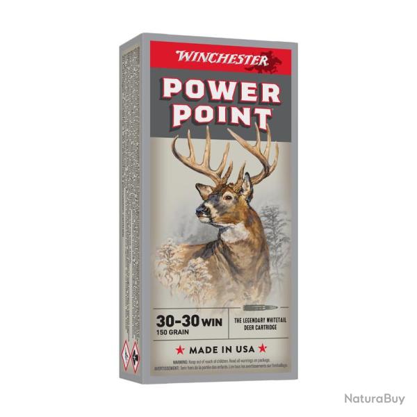 BOITE DE 20 CARTOUCHES WINCHESTER CAL.30-30Win POWER-POINT 150GR