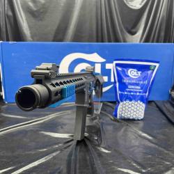Pack pr&ecirc;t a tirer R&eacute;plique "M4 Blast Blue Fox" COLT - Full m&eacute;tal - Cal. 6mm - AEG