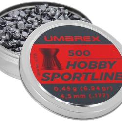 Plombs Hobby Sportline t&ecirc;te plate 4.5mm 6.94gr Umarex