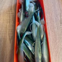 Leurre souple monté Delalande vert swat Shad 11cm 10gr